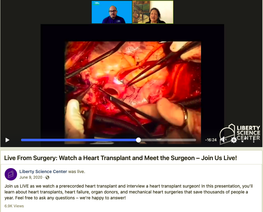 Thumbnail of Liberty Science Center's Live from Surgery Livestream